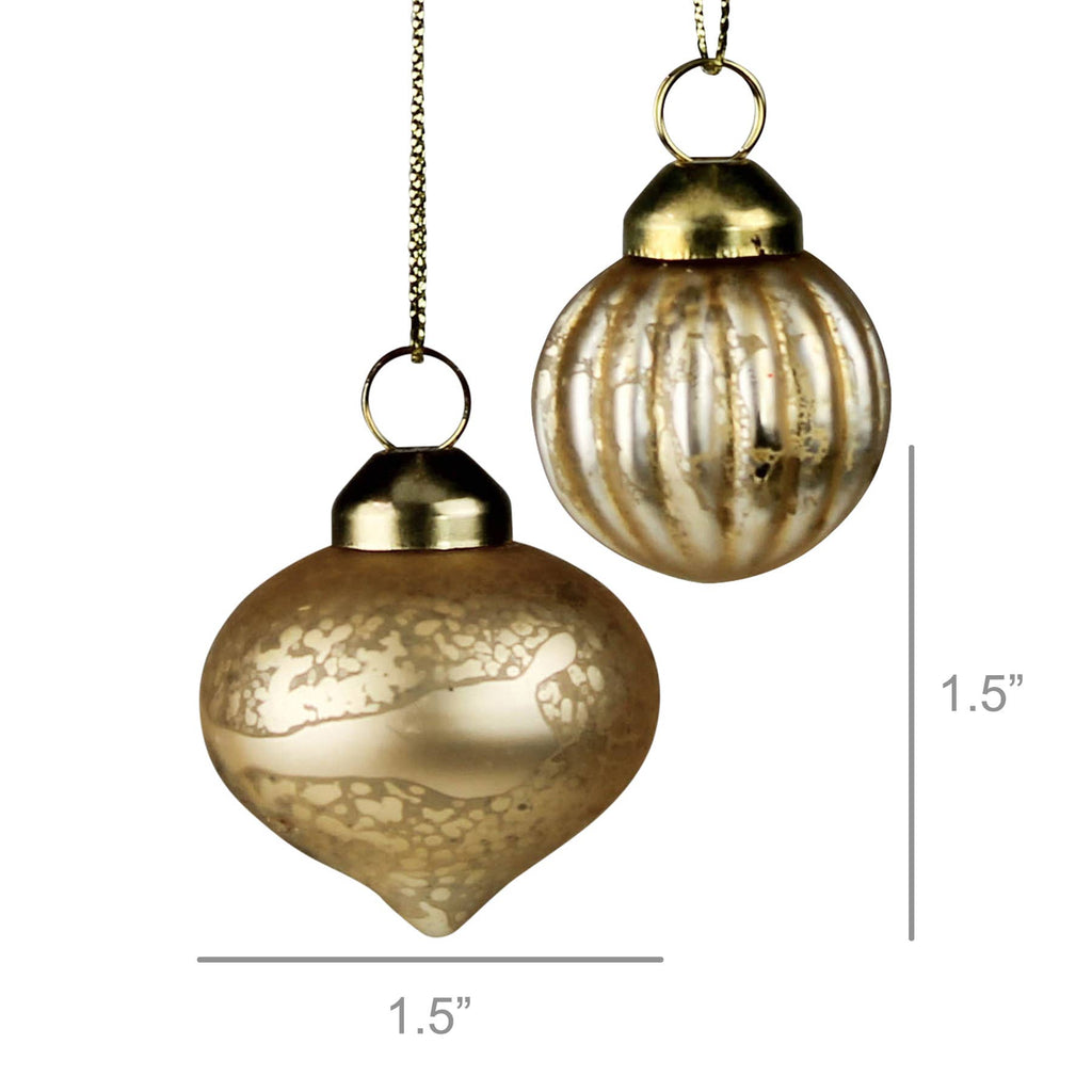 Ornaments, Gold, Glass - Box/8