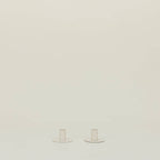ESSENTIAL METAL CANDLE HOLDERS, SET OF 2 - IVORY