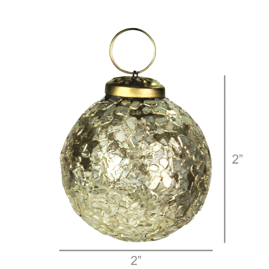 Elsa Glass Flake Ornament - 2”
