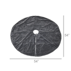 Velvet Tree Skirt - Dark Grey