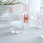 Pressed Clear Juice Glasses - Set of 4