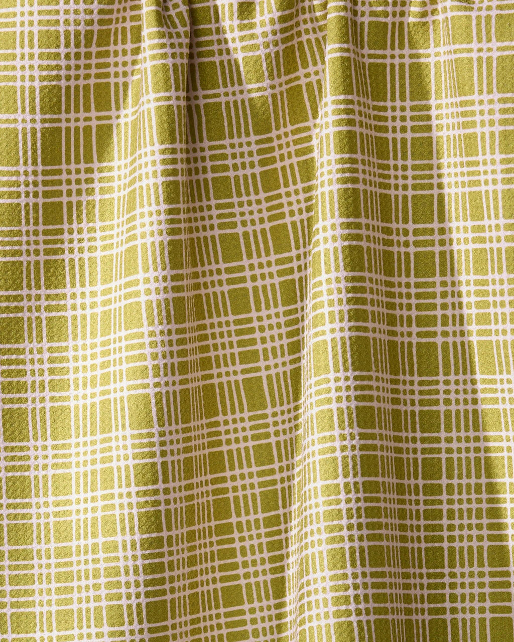 Orchard Plaid Green Tea Towel — detail view