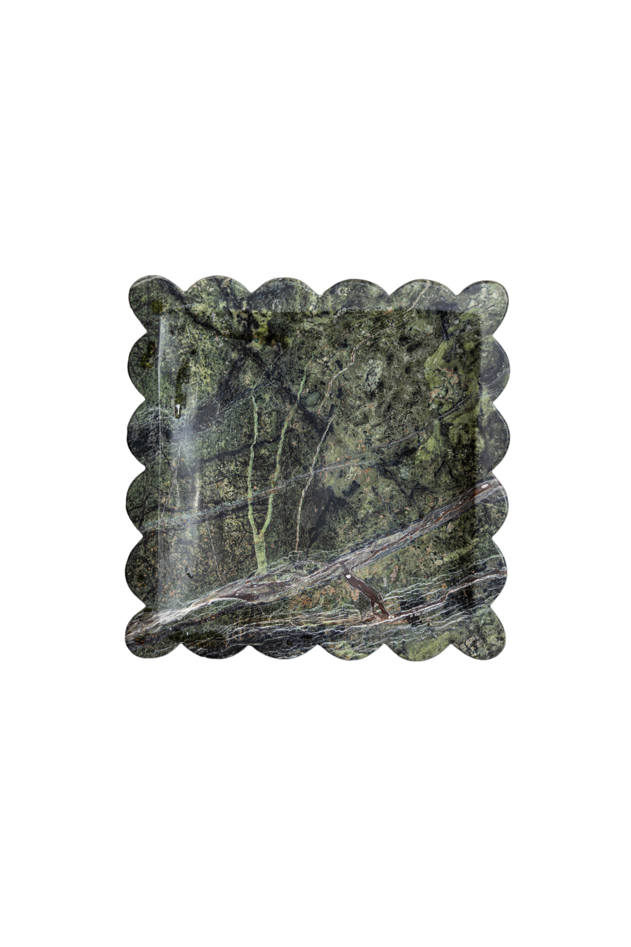 Scalloped Marble Tray