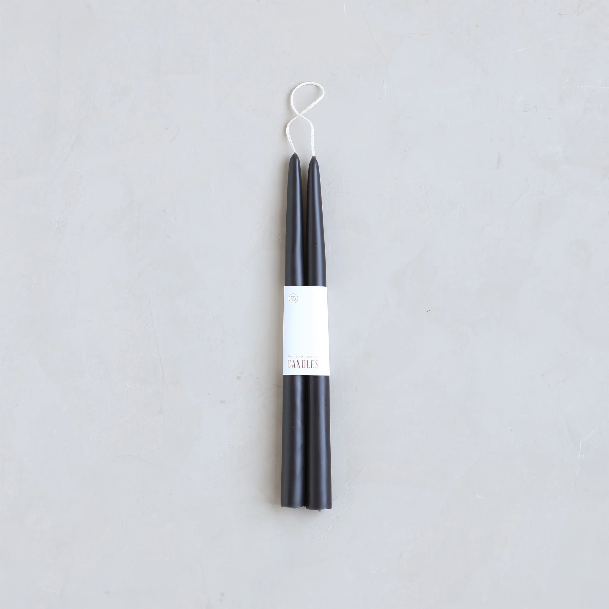 Dipped Taper Candles 12", Smoke