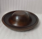 Large Round Turned Serving Bowl