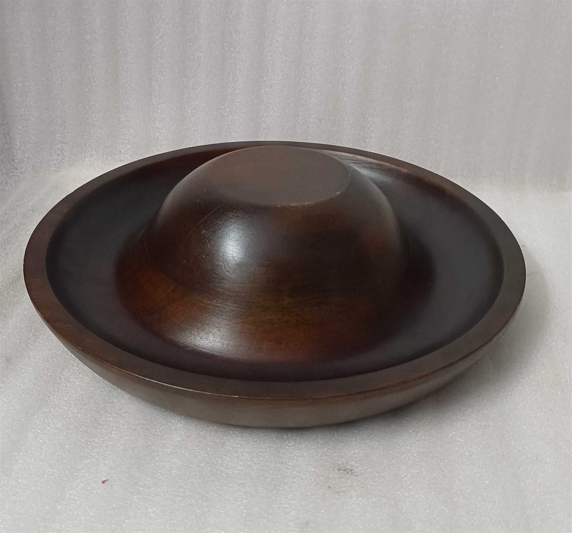 Large Round Turned Serving Bowl