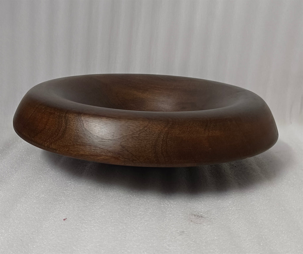 Small Round Turned Serving Bowl