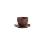 PEBBLE cup & saucer 180ml - brown