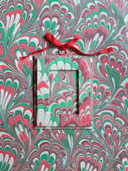 Holiday Picture Frame Ornament in Festive Marble