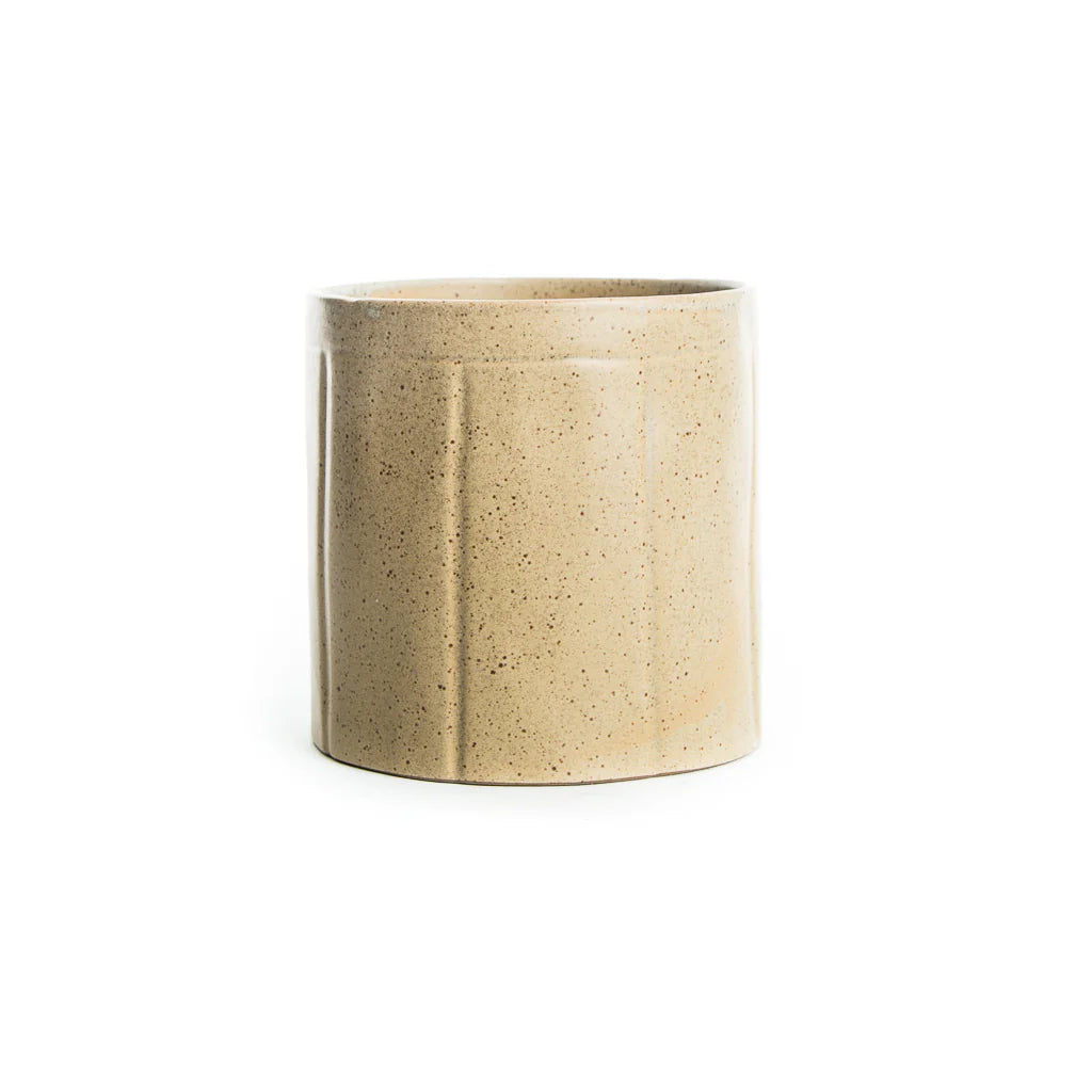 Round Stoneware Crock with Lines
