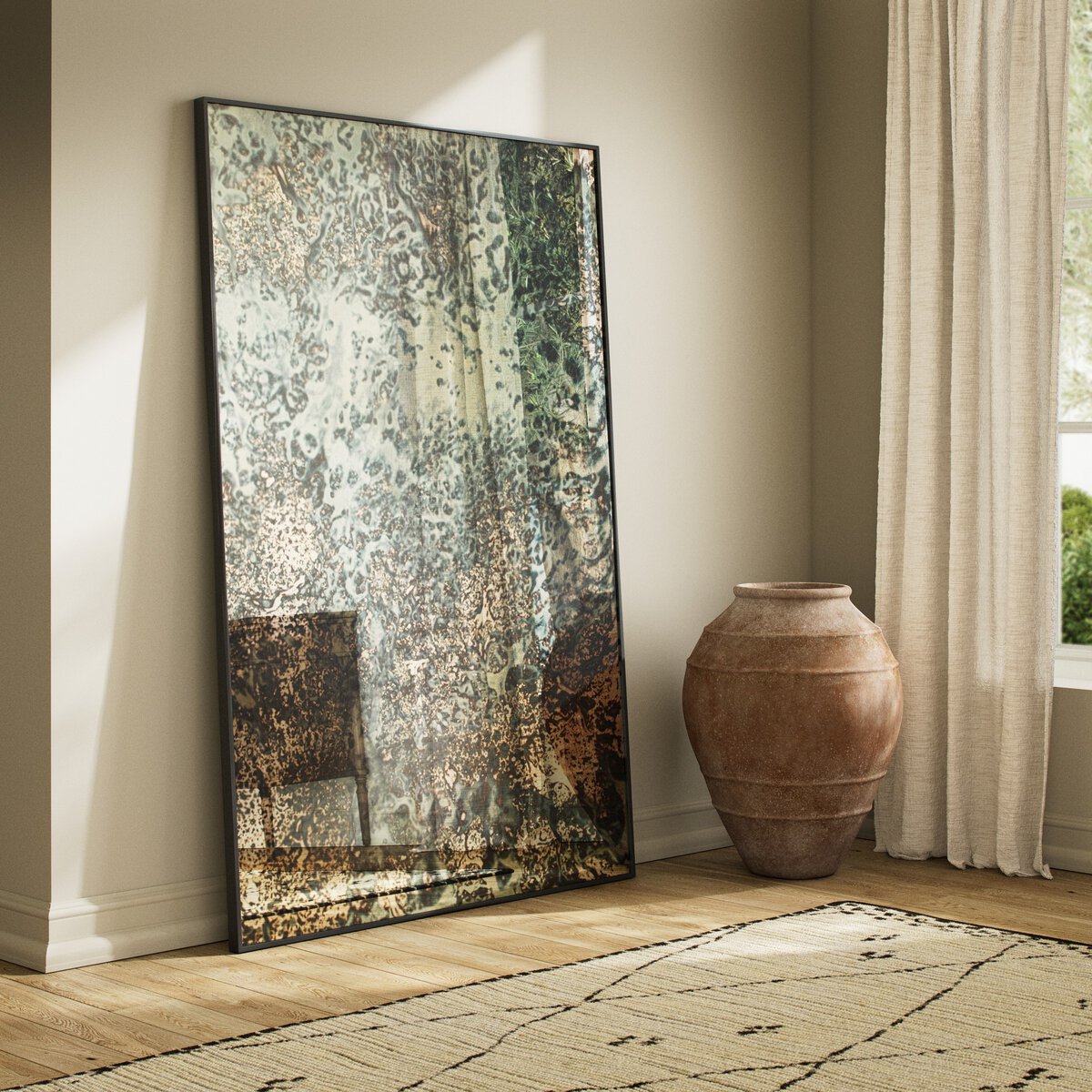 Acid Wash Floor Mirror