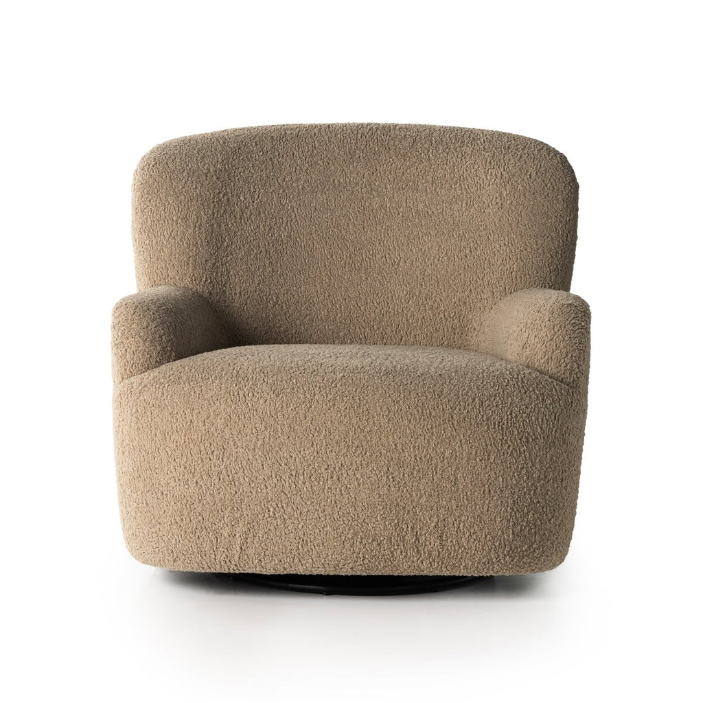 Kadon Swivel Chair Sheepskin Camel