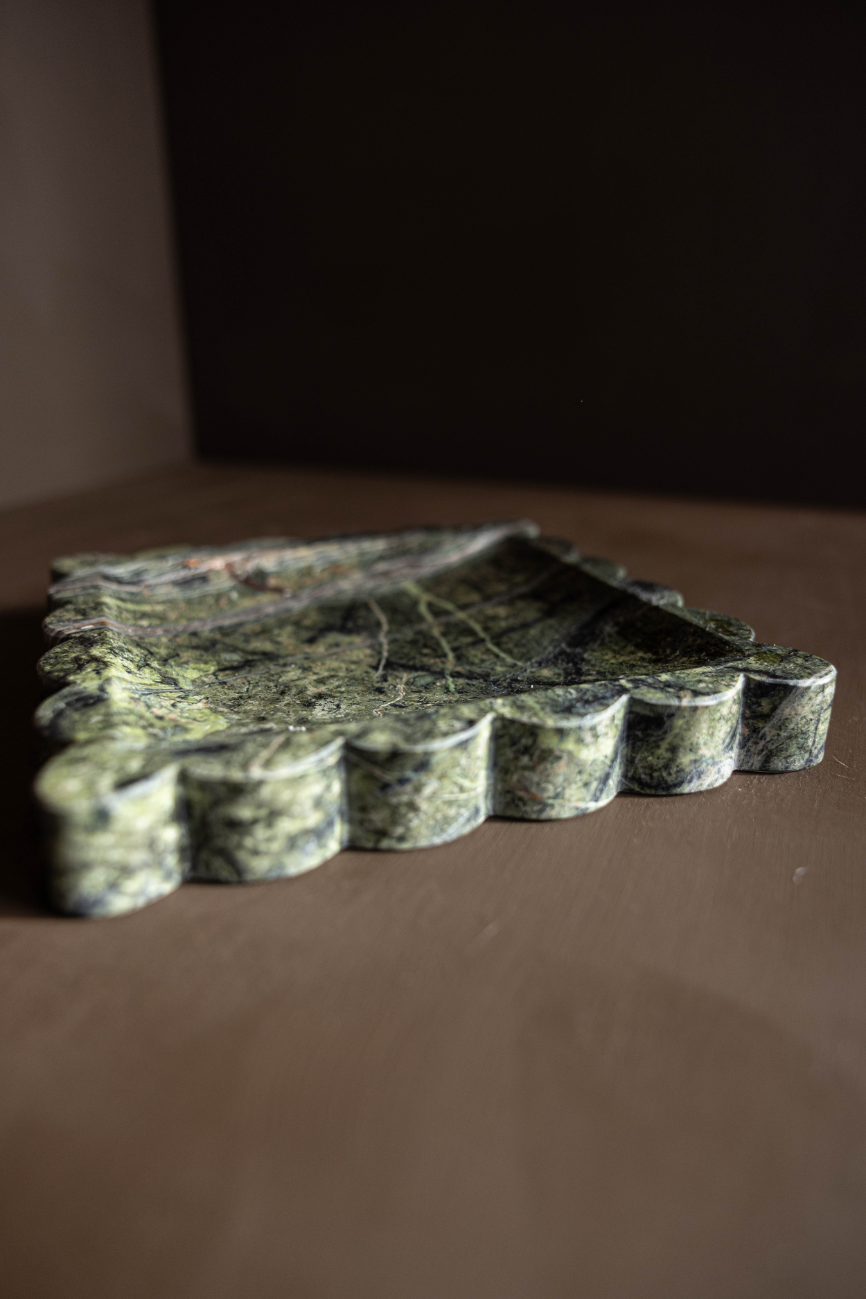 Scalloped Marble Tray