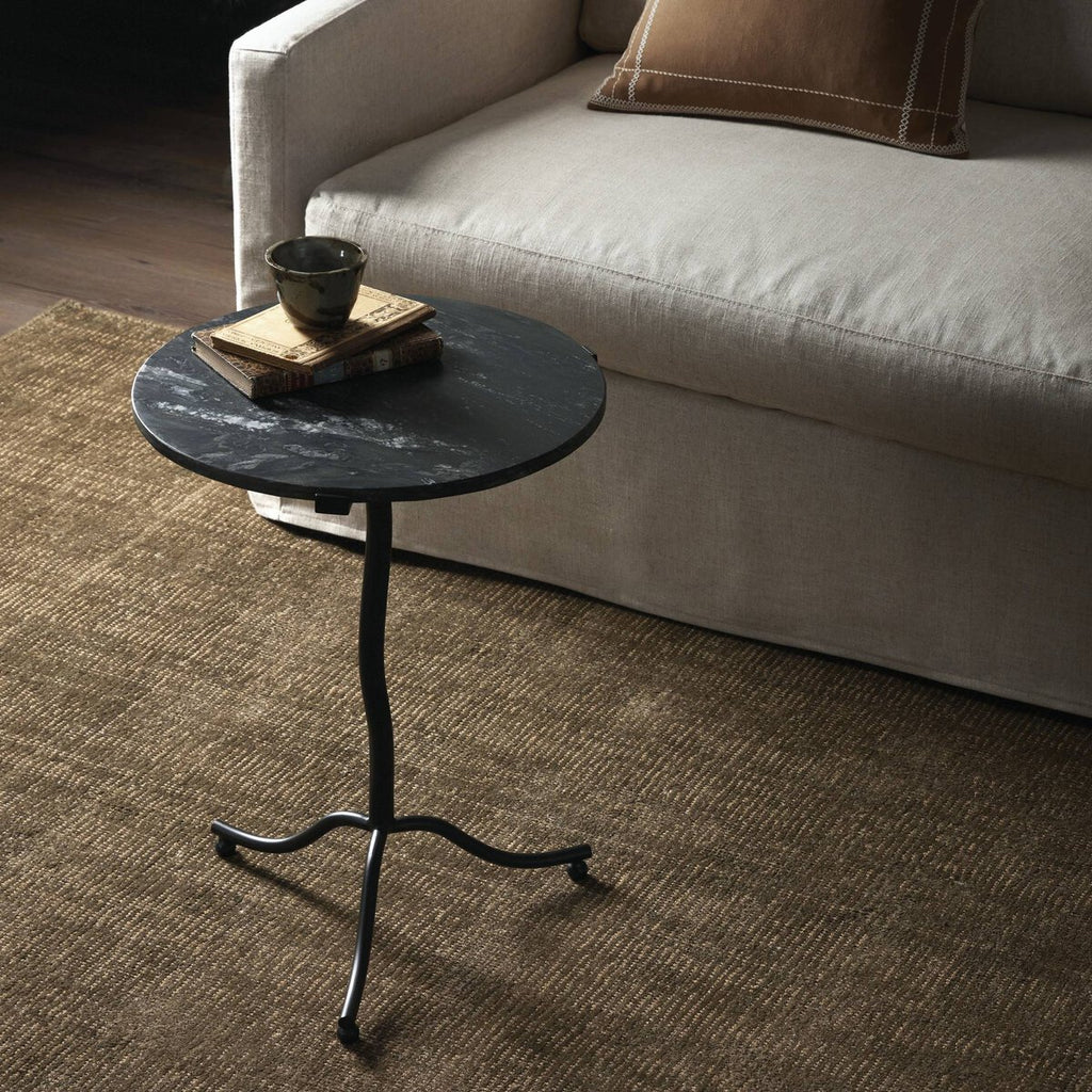 Sophie End Table, Black Marble