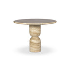 Figueroa Dining Table 42 Light Beige Travertine