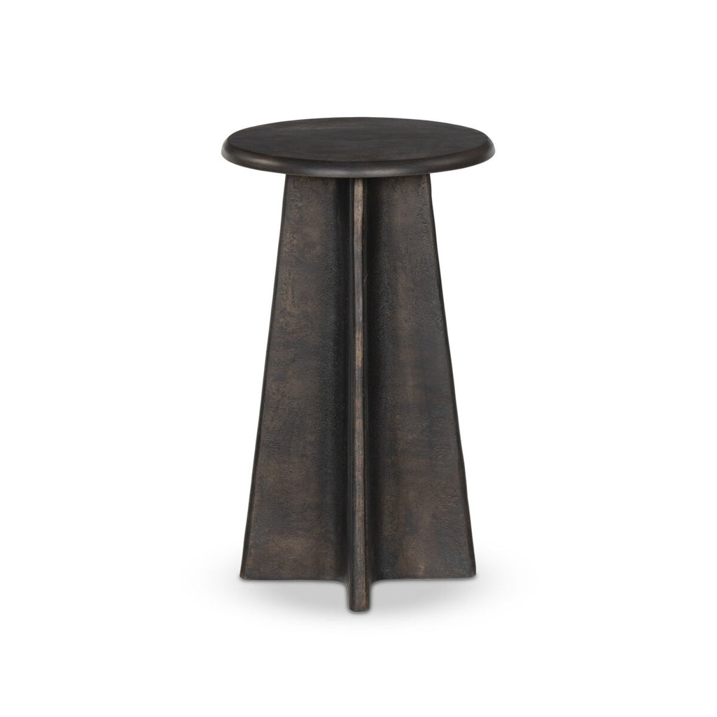 Remo End Table Distressed Bronze