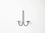 Double Arm Iron Candle Holder — detail view