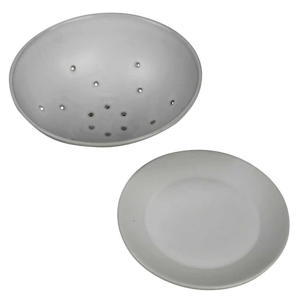 Drift Berry Bowl with Saucer, Ceramic.  saucer: 5.5x0.75