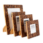 5x7” Criss Cross Wood Picture Frame
