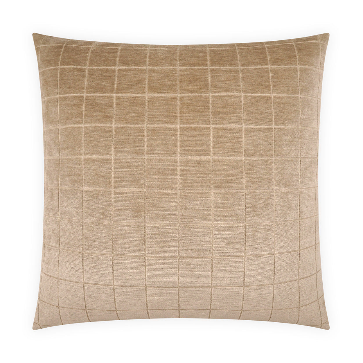 Camden Check Square Fawn, 24x24
