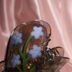 Forget Me Not Claw - Acetate Blue Flowers Hair Clip
