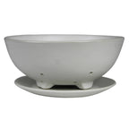 Drift Berry Bowl with Saucer, Ceramic.  saucer: 5.5x0.75