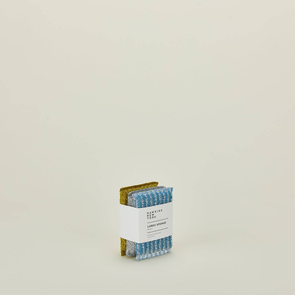 LUREX SPONGES - SET OF 3 - BLUE/GOLD/SILVER
