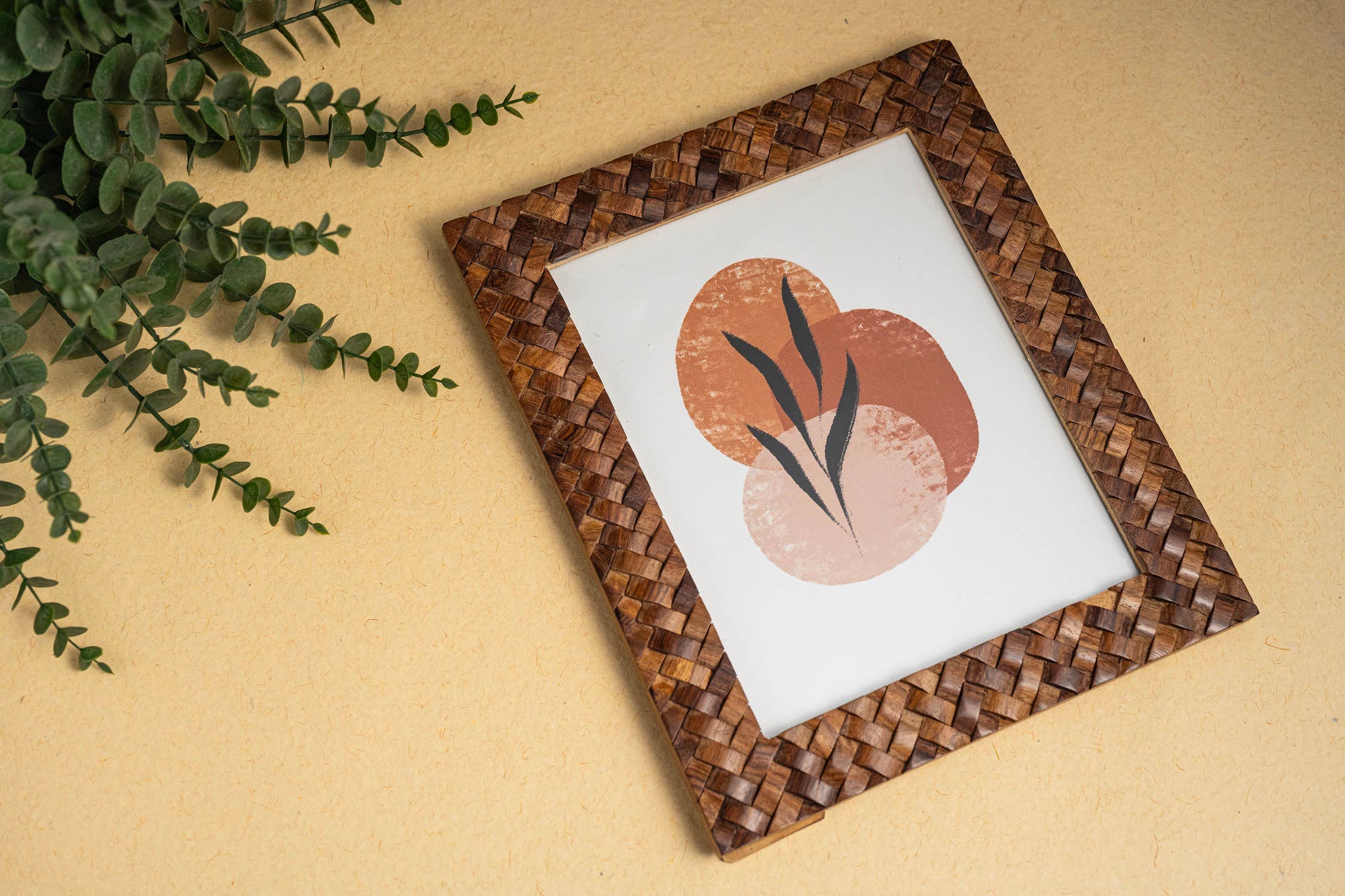 8x10” Criss Cross Wood Picture Frame