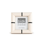 4X4” Bone Frame White & Black Stripe