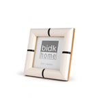 4X4” Bone Frame White & Black Stripe