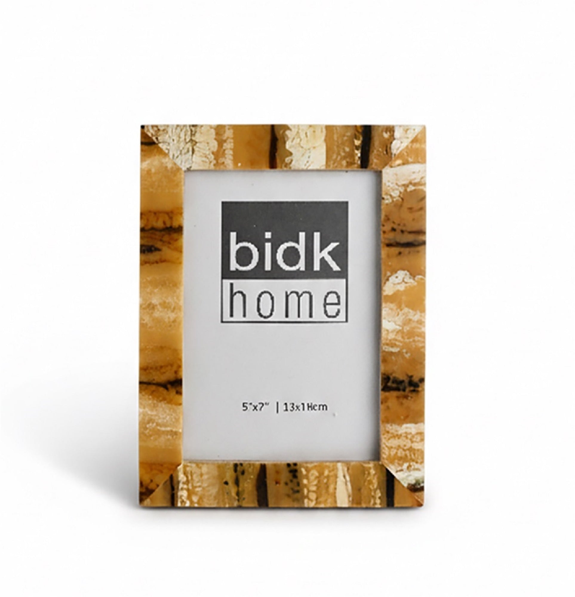 5x7" Resin Horn Tone Frame, Brown