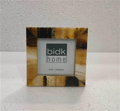 4x4” Resin Horn Tone Frame Brown