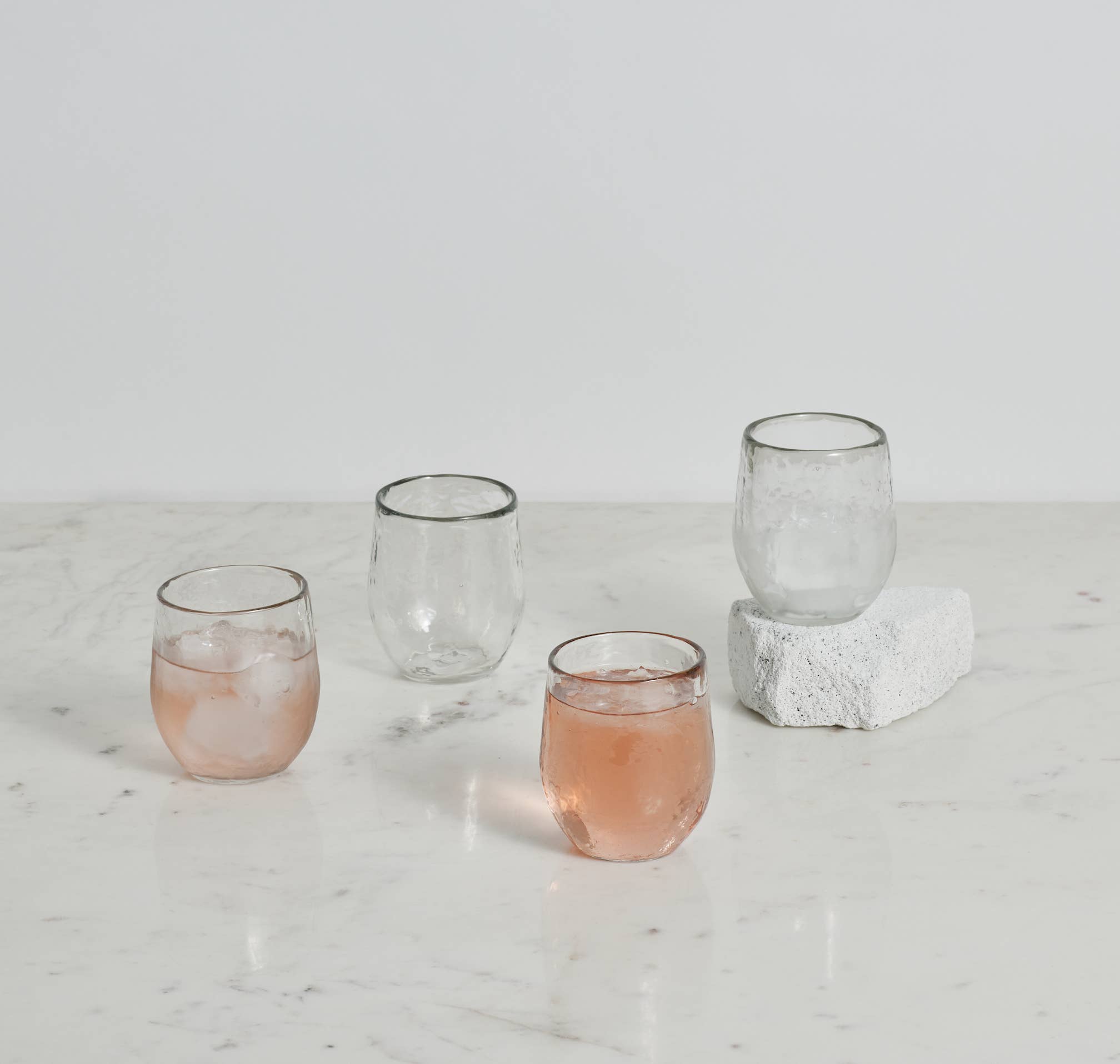 Pebbled Spirits Glasses - Set of 4