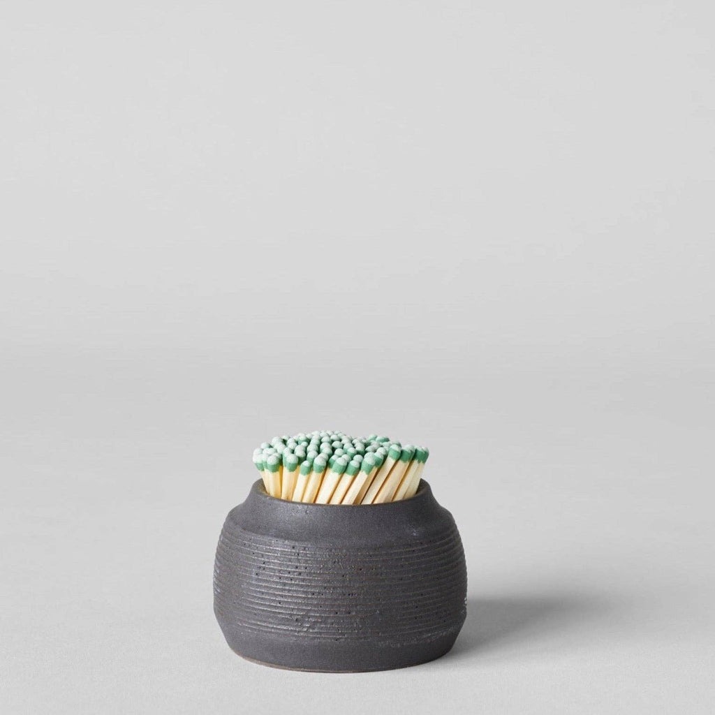 Stoneware Match Strike Pot — view 4