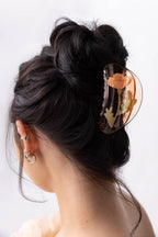 California Poppy Claw - Orange Acetate Flower Hair Clip