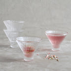 Pressed Clear Martini Glasses - Set of 4
