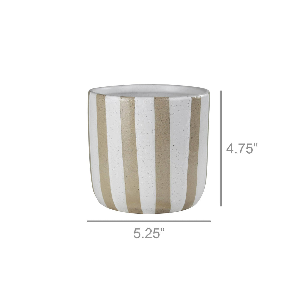 Cielo Cachepot, Ceramic - Stripes