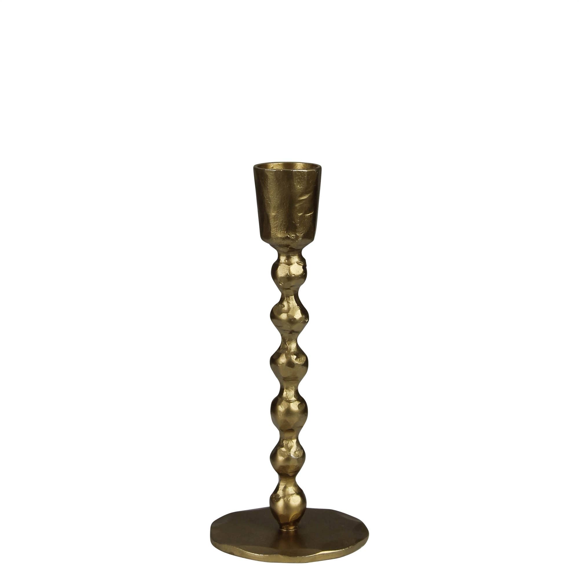 Talega Beaded Stem Taper Holder, Brass - Sm