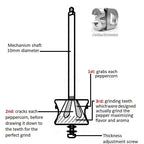The original 'Chrome Mill' - polished 9" pepper grinder — view 4