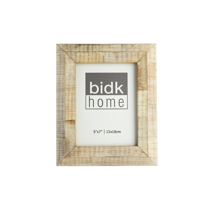 5x7" Light Grey Horn Picture Frame