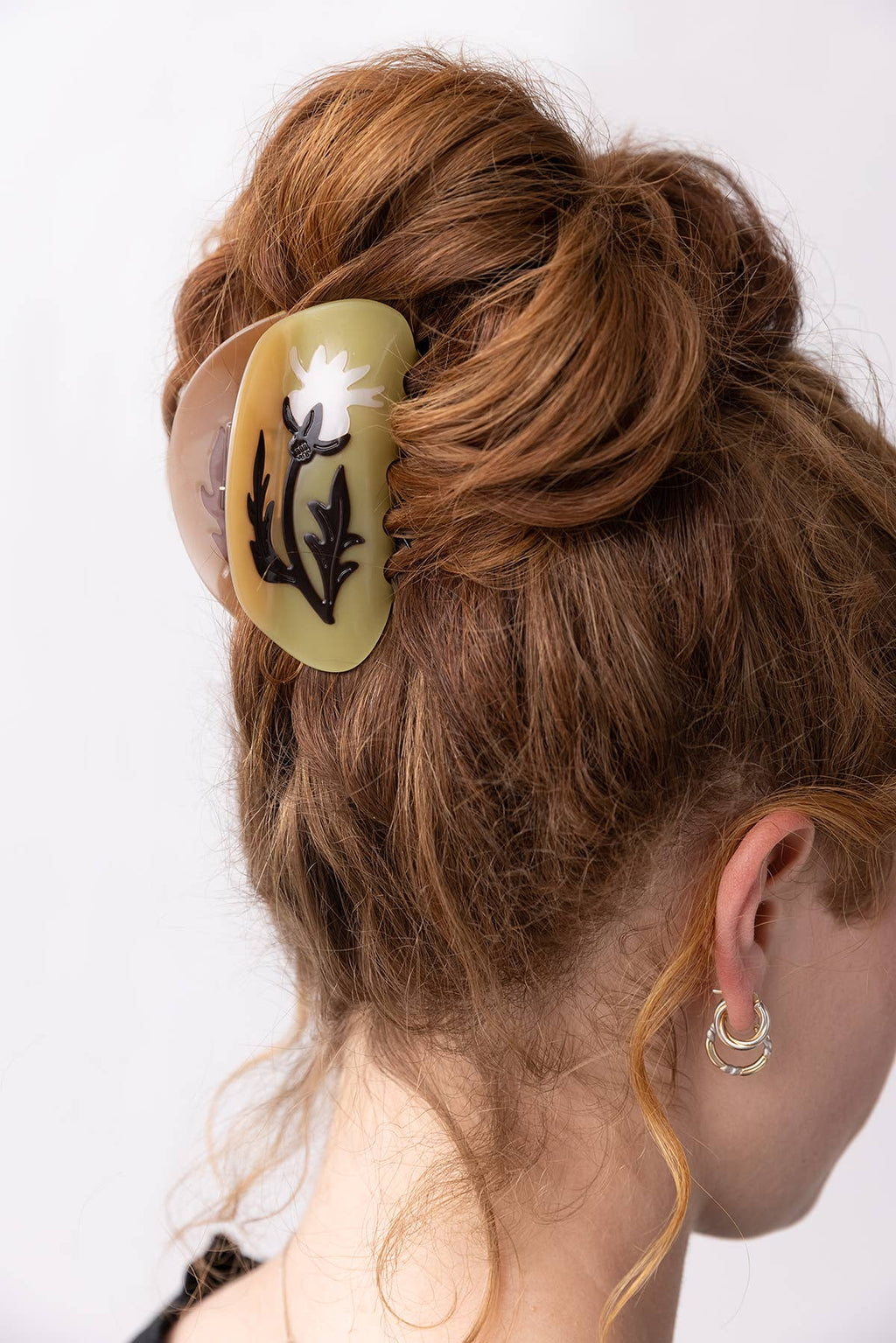 Rosehip Claw - Fall Colors Acetate Floral Hair Clip