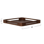 Ash Wood Tray with Handles, Walnut Finish
