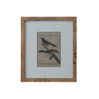 Burl Wood Veneer Photo Frame with White Mat, Natural