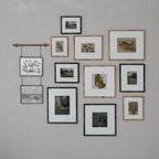 Burl Wood Veneer Photo Frame with White Mat, Natural