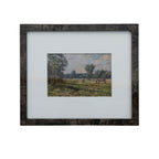 Burl Wood Veneer Photo Frame with White Mat, Black