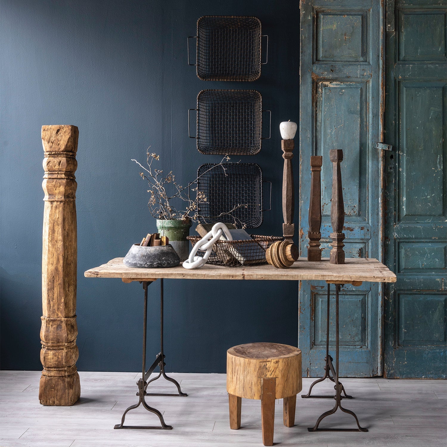 Butchers Side Table, Tall