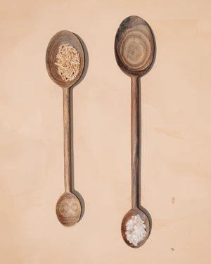 Walnut Double Spoon, Large — styled