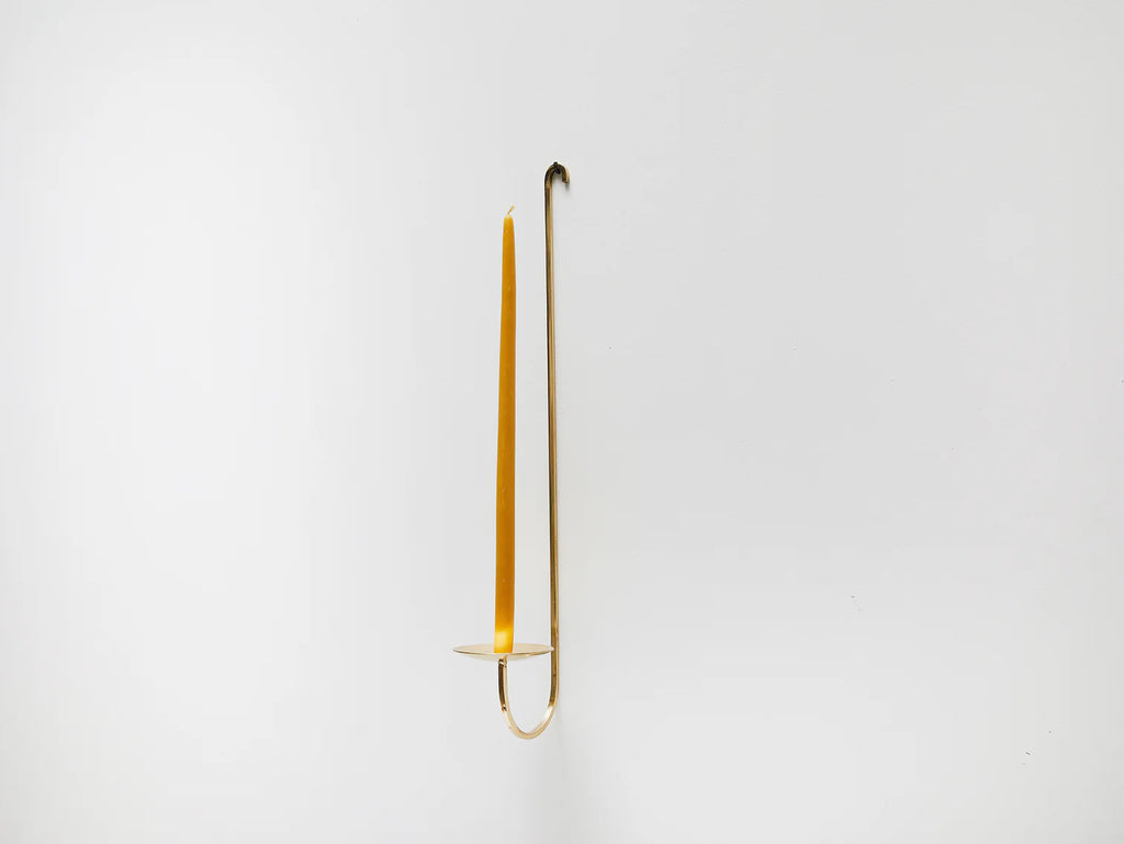 Single Armed Brass Candle Holder