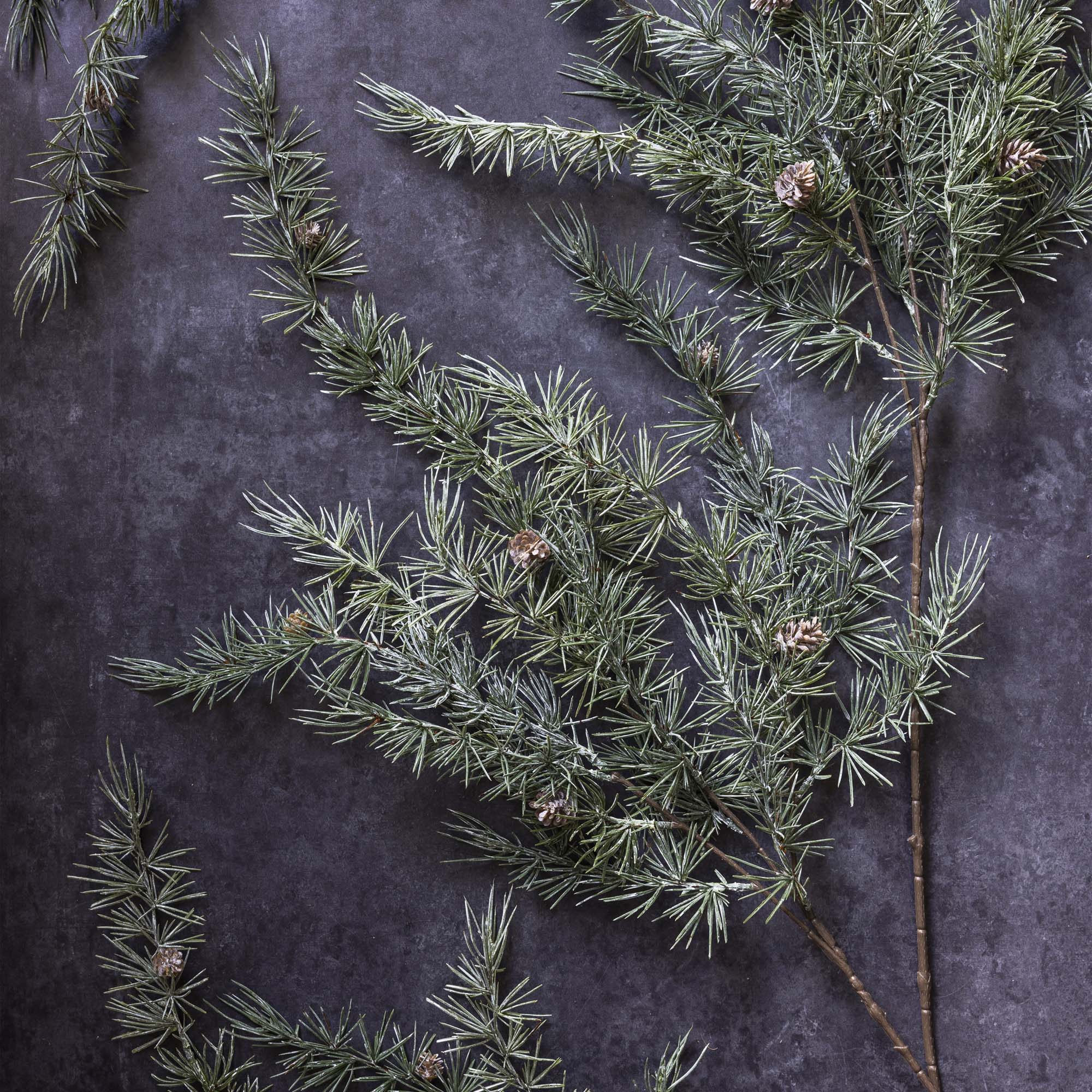 Artificial Cedar and Pinecone Branch