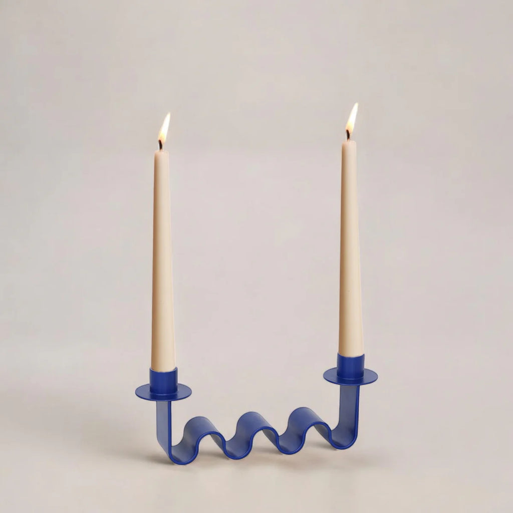 Helen Electric Blue Candle Holder